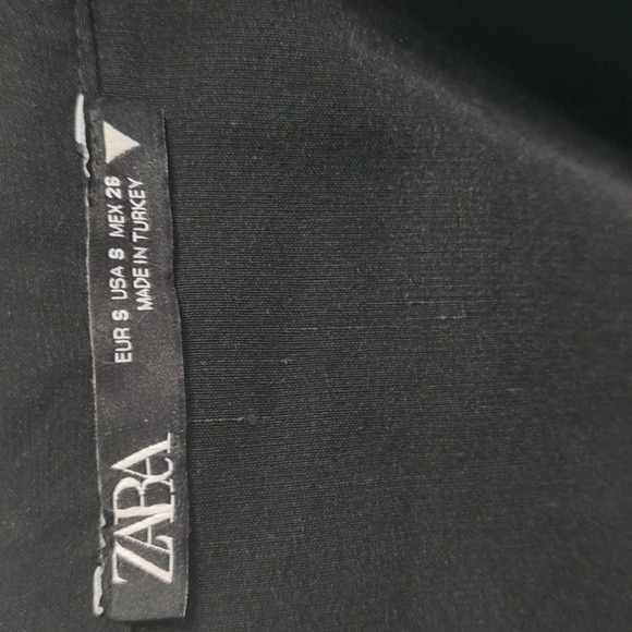 Zara Black Cut Out Long Sleeve Sliver Ring Bodysuit Size S - Picture 4 of 4